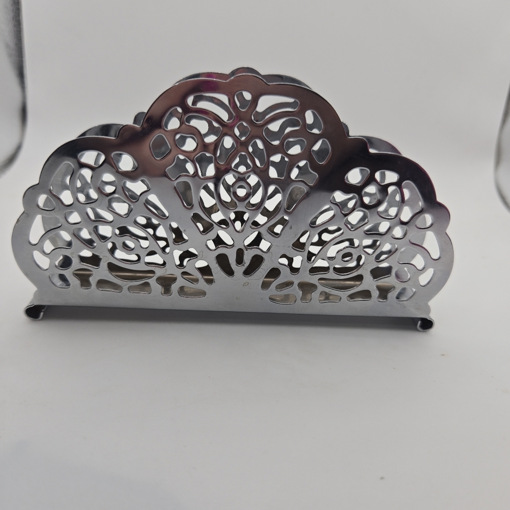 Vintage Irvin Ware USA Chrome Napkin Holder | Mid Century Table Decor